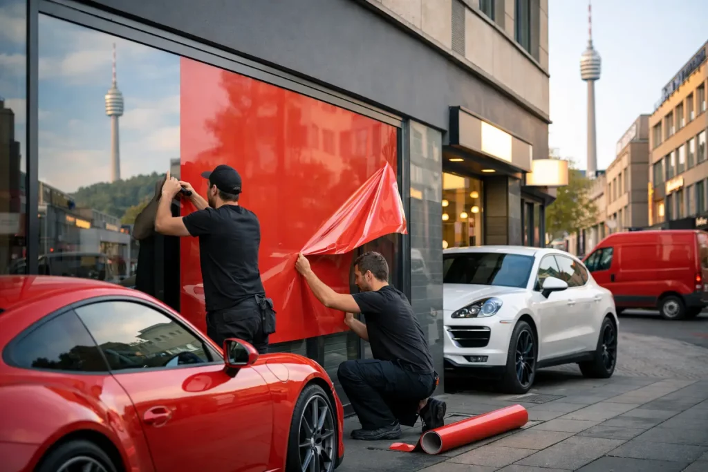 Schaufenster folieren Stuttgart - worauf es ankommt